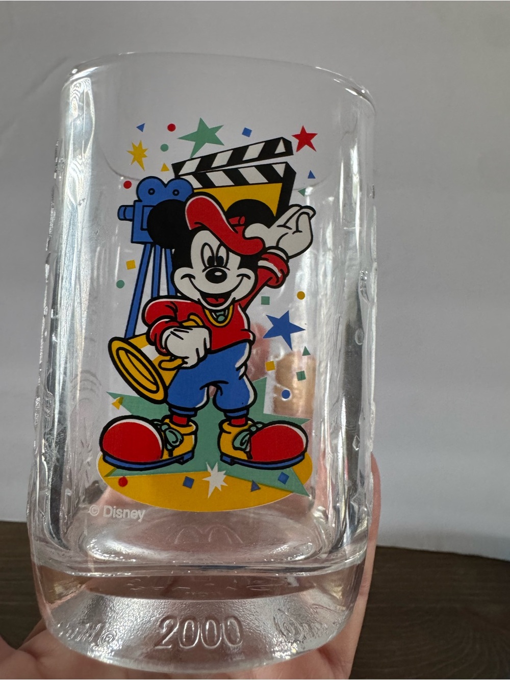 McDonald's WDW Celebration glass 2000 Mickey Mouse Hollywood Studios MGM vintage